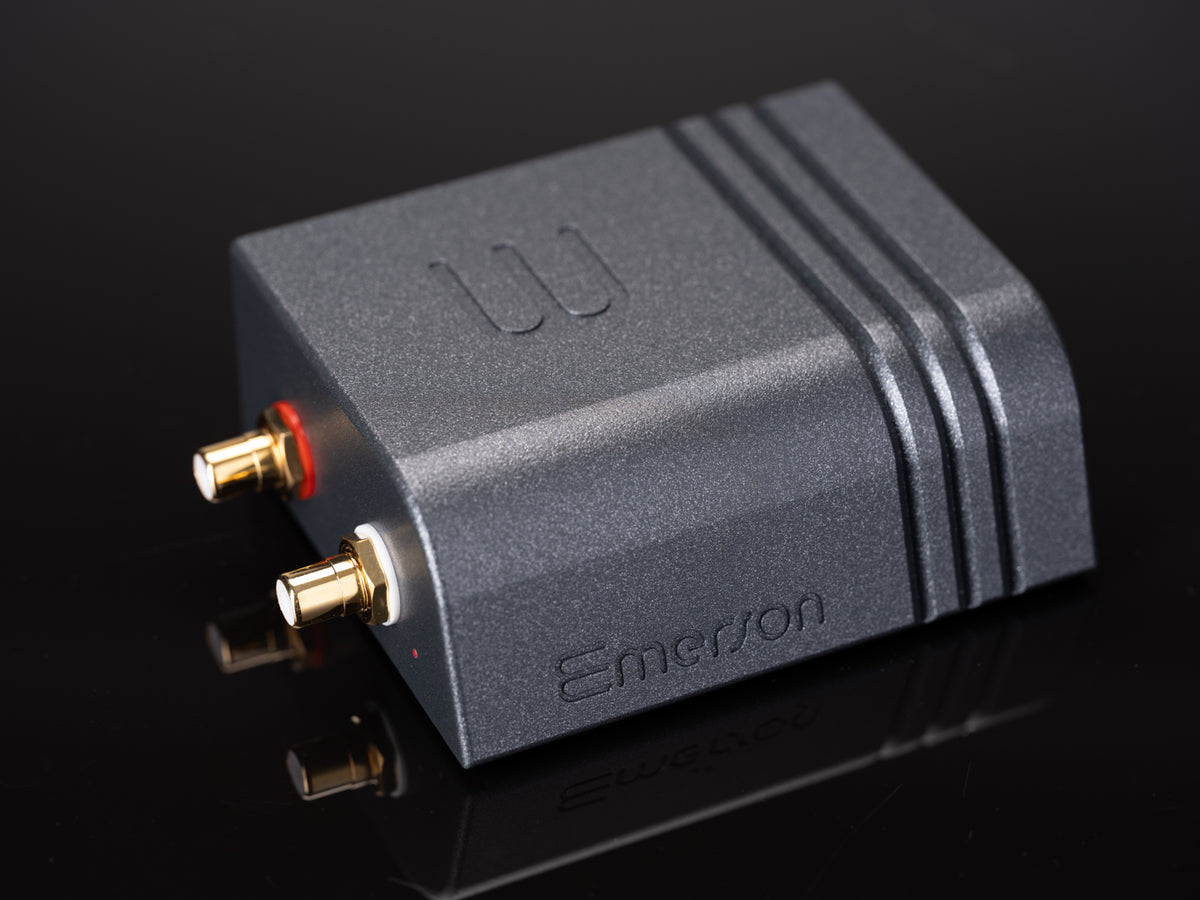 Wattson Audio Emerson ANALOG in dark grey, three-quarter top view