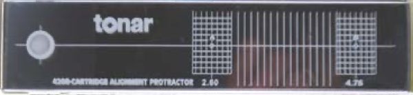 Tonar 4208 Cartridge Alignment Protractor — official product image