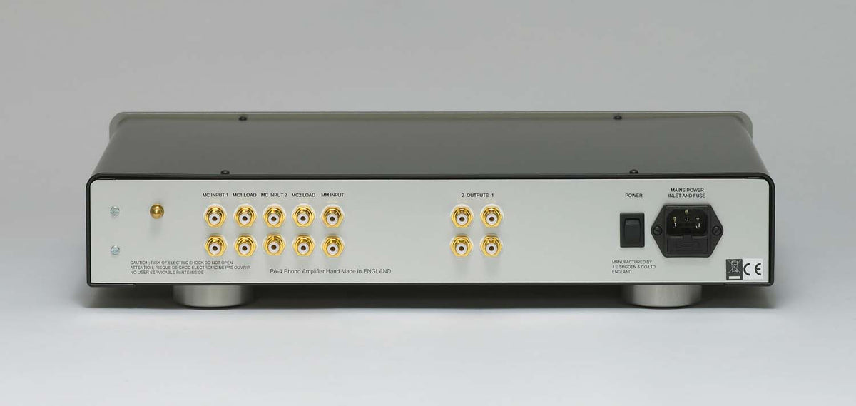 Sugden Masterclass PA-4 phono amplifier, rear panel and connections