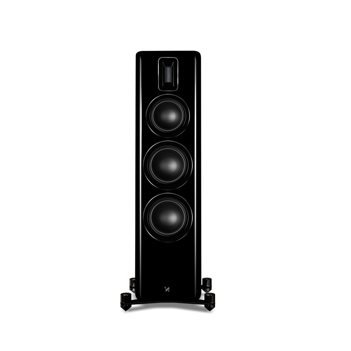 QUAD Revela 2 - Piano Walnut alternate three-quarter view