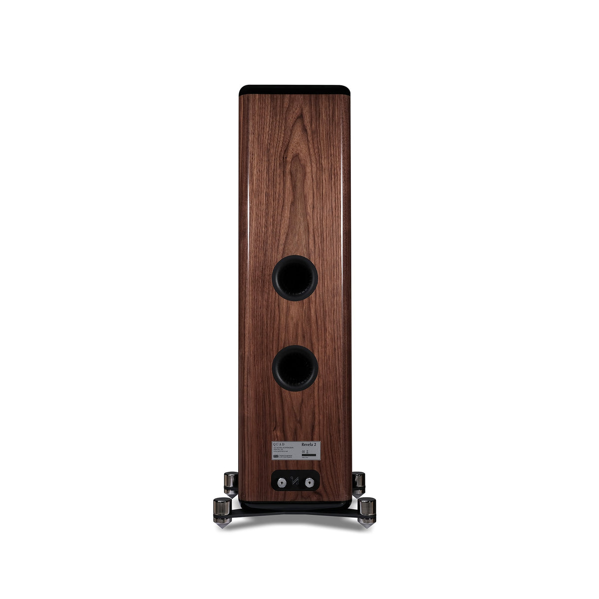 QUAD Revela 2 - Piano Walnut rear view
