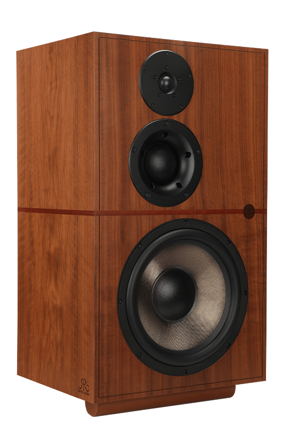 Revival Audio ATALANTE 5 loudspeaker in Walnut, three-quarter front view