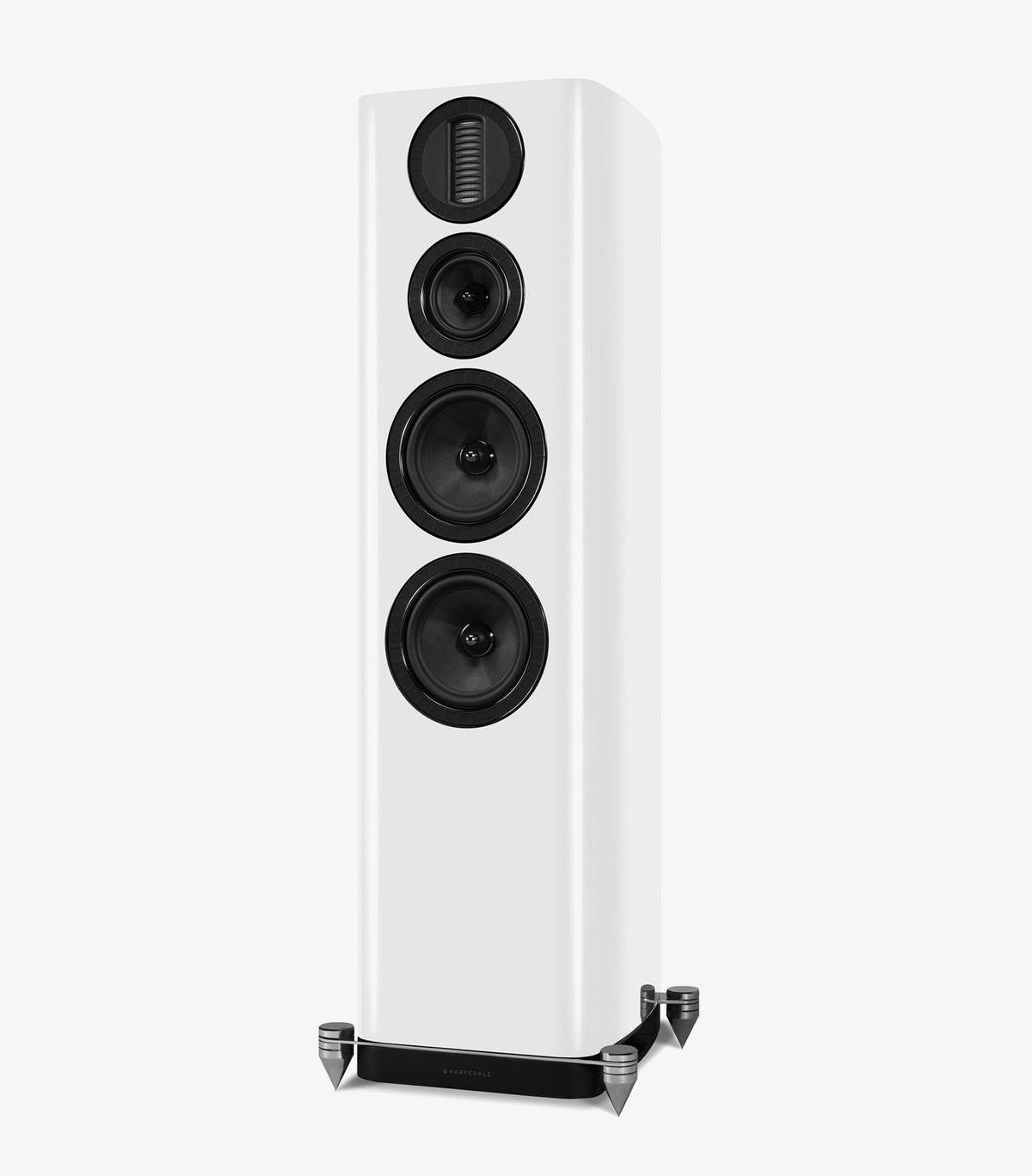 Wharfedale AURA 4 Loudspeakers in Hi-Gloss White - official product view 5