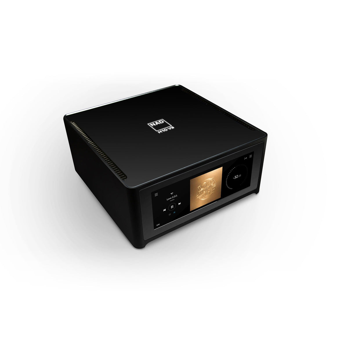 NAD M10 V3 BluOS Streaming Amplifier - three-quarter view