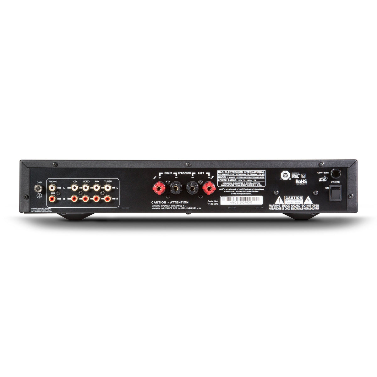 NAD C 316BEE V2 - rear view
