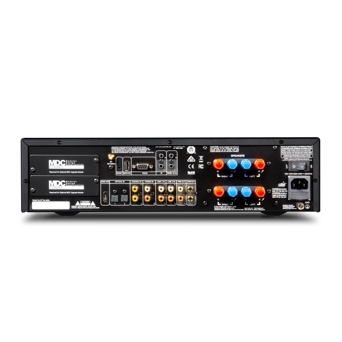 NAD C 399 HybridDigital DAC Amplifier - rear view