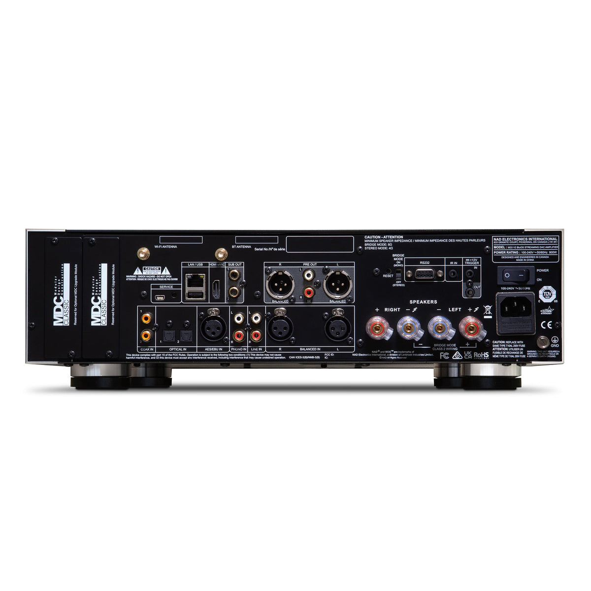 NAD M33 V2 BluOS Streaming DAC Amplifier - rear view