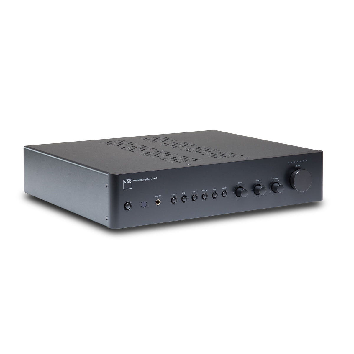 NAD C 359S BluOS Streaming Integrated Amplifier — angled