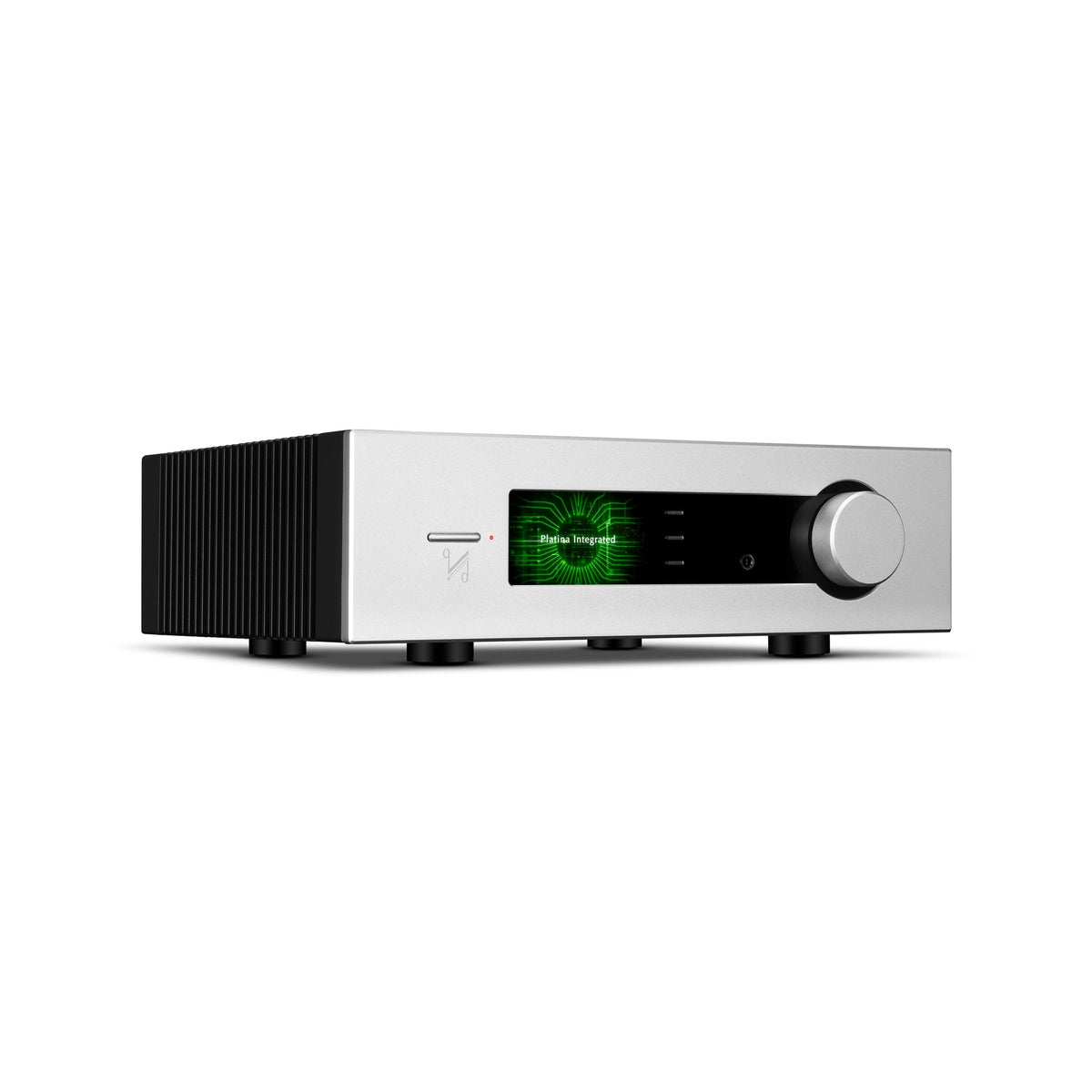 QUAD Platina Integrated Amplifier - Silver three-quarter view