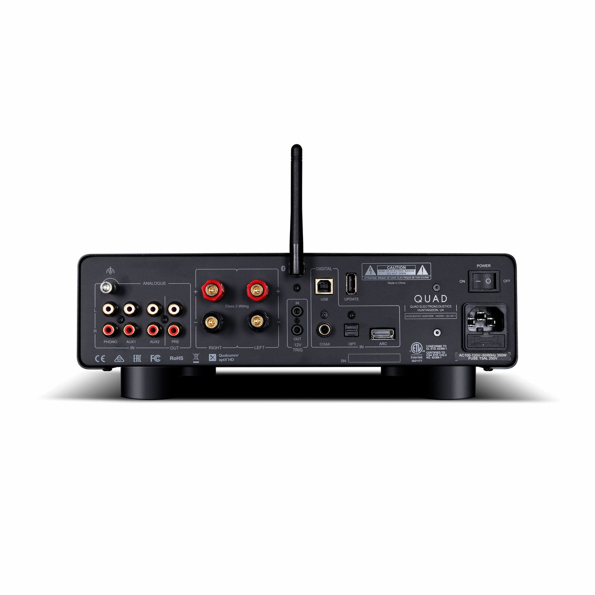 QUAD 3 Integrated Amplifier - rear view