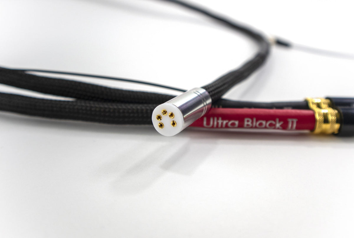 Tellurium Q Ultra Black II phono DIN-to-RCA interconnect