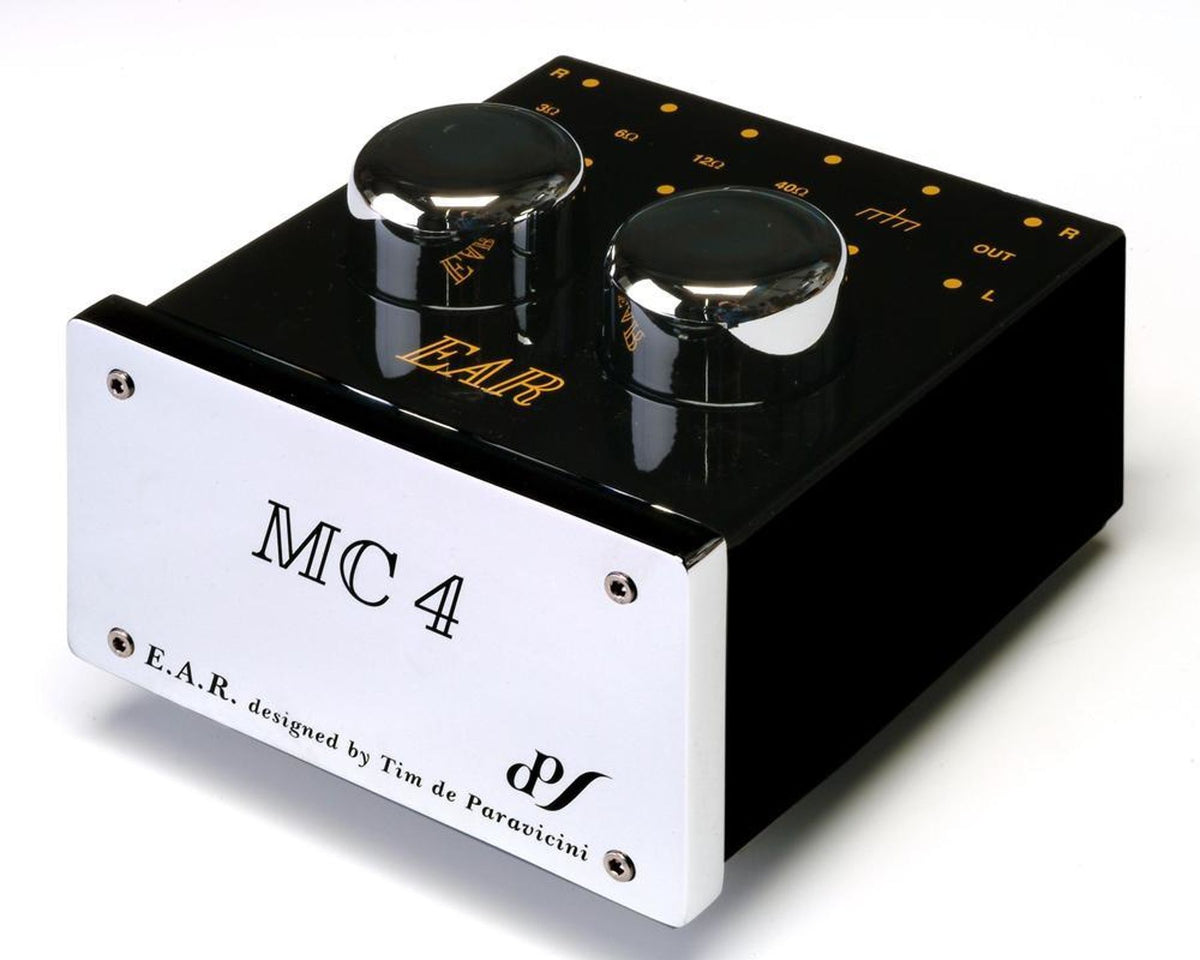 EAR Yoshino MC4 moving-coil transformer, three-quarter front view