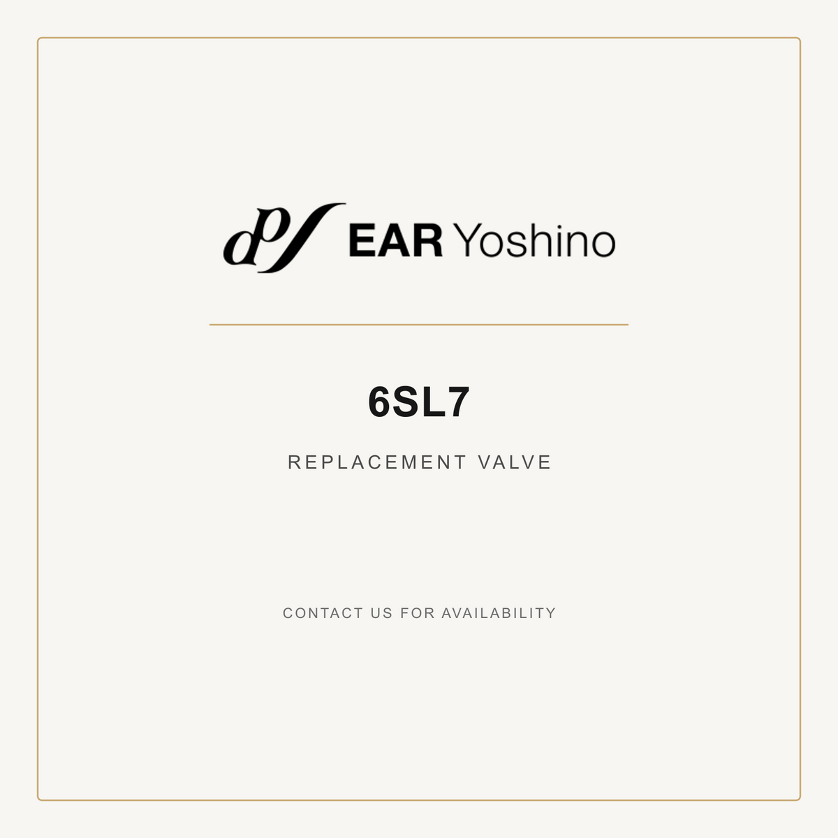EAR Yoshino 6SL7 Replacement Valve identification card