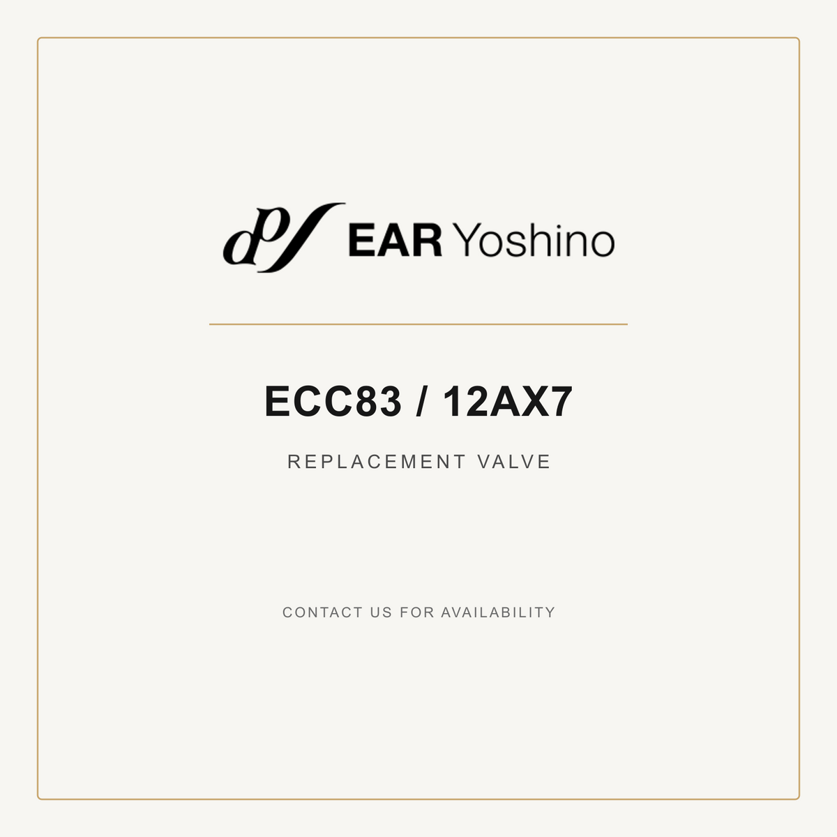 EAR Yoshino ECC83 / 12AX7 Replacement Valve identification card