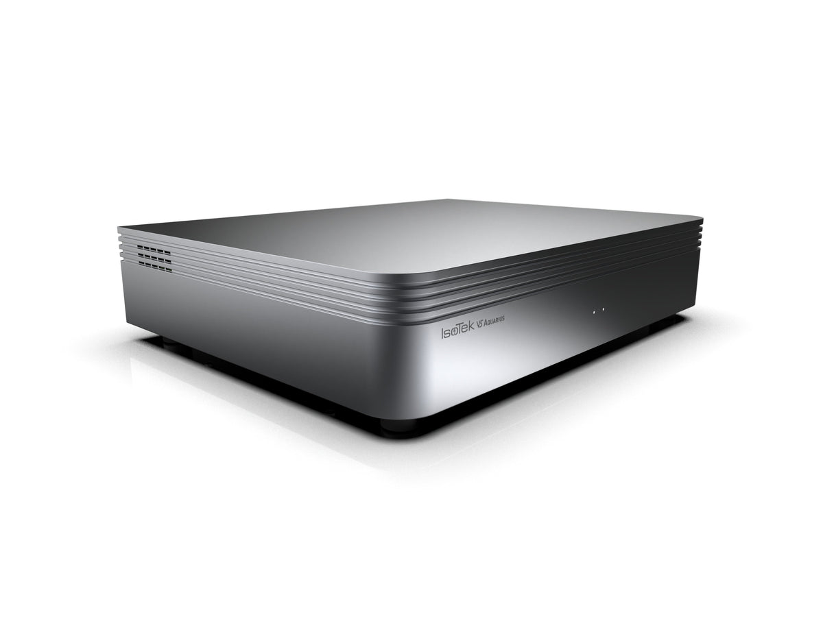IsoTek V5 Aquarius power conditioner in silver