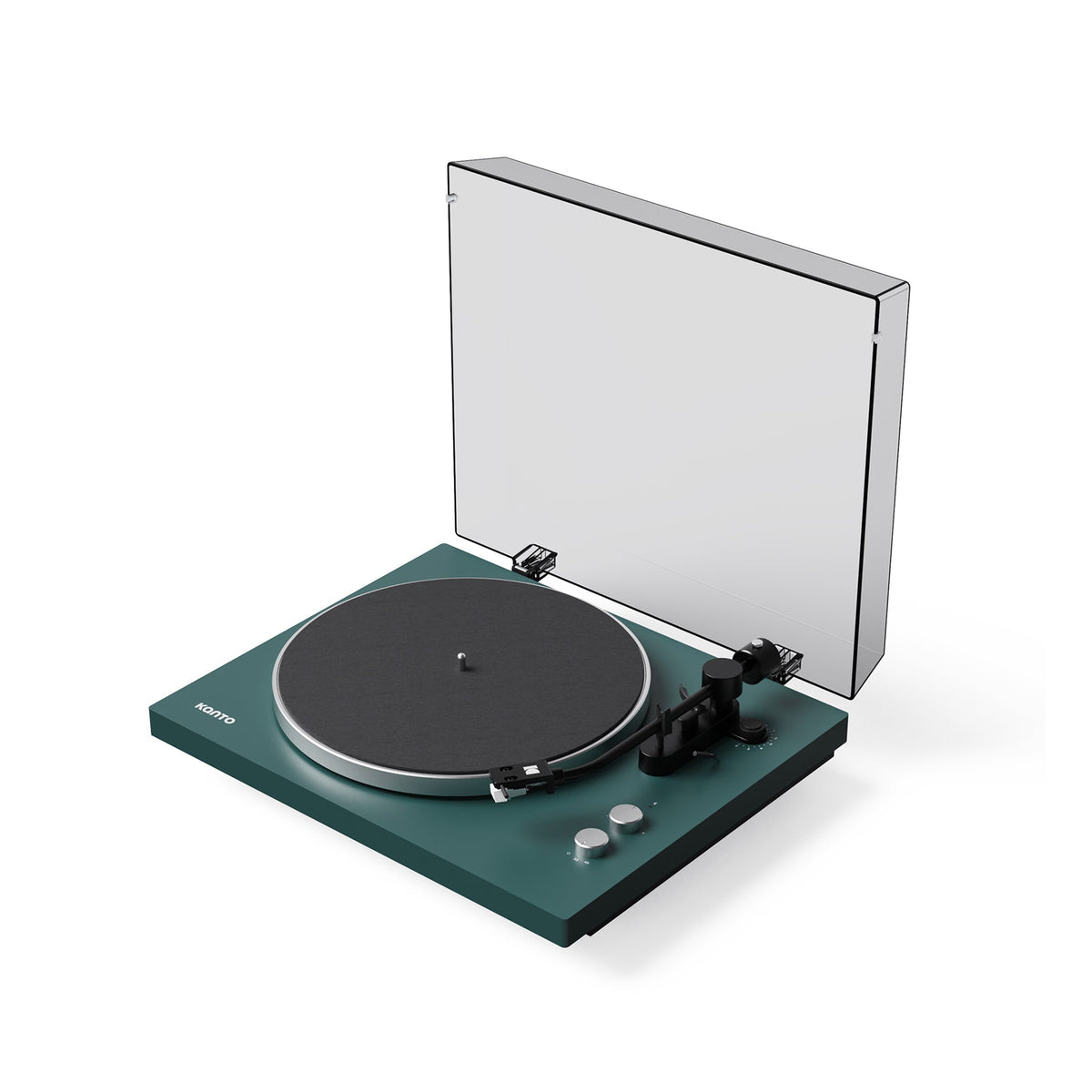 Included component: Kanto OBI3 G2 Belt-Drive Turntable — Green