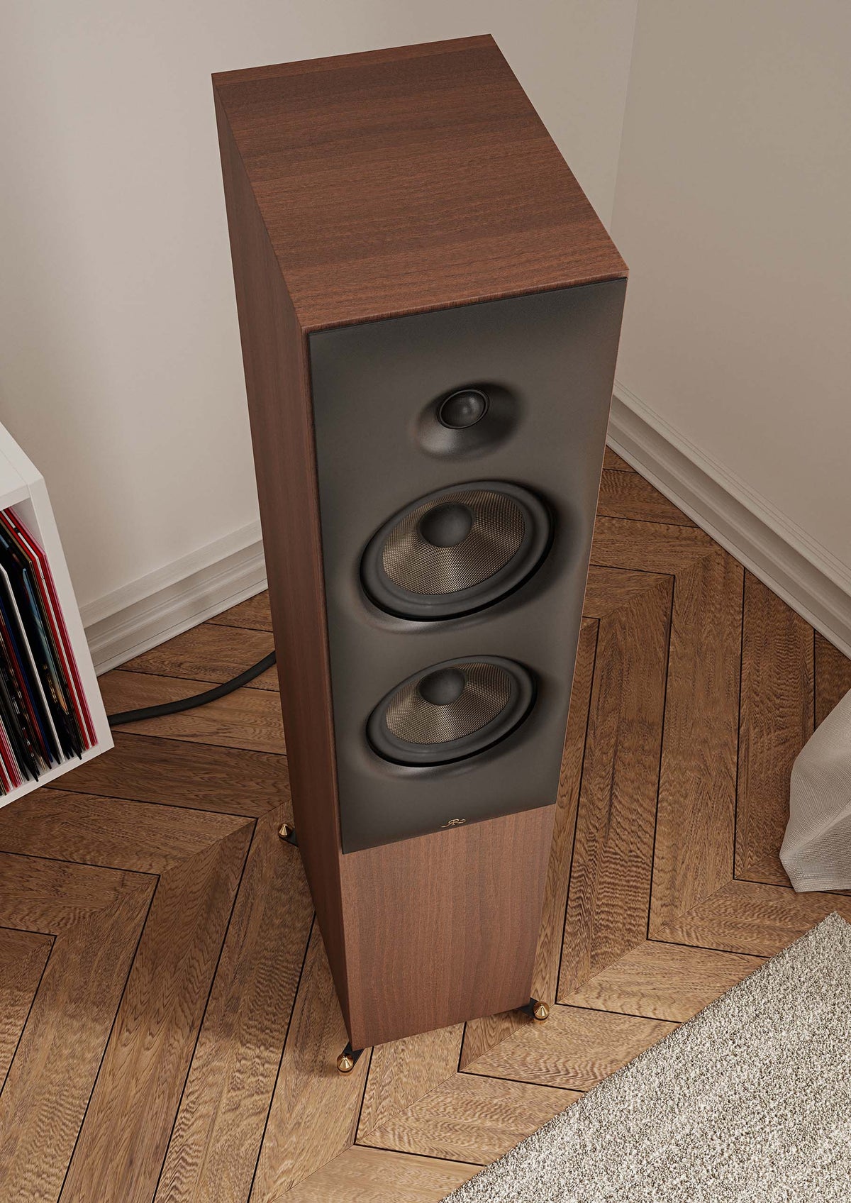 Revival Audio SPRINT 4 floorstanding loudspeaker in Walnut, official room view