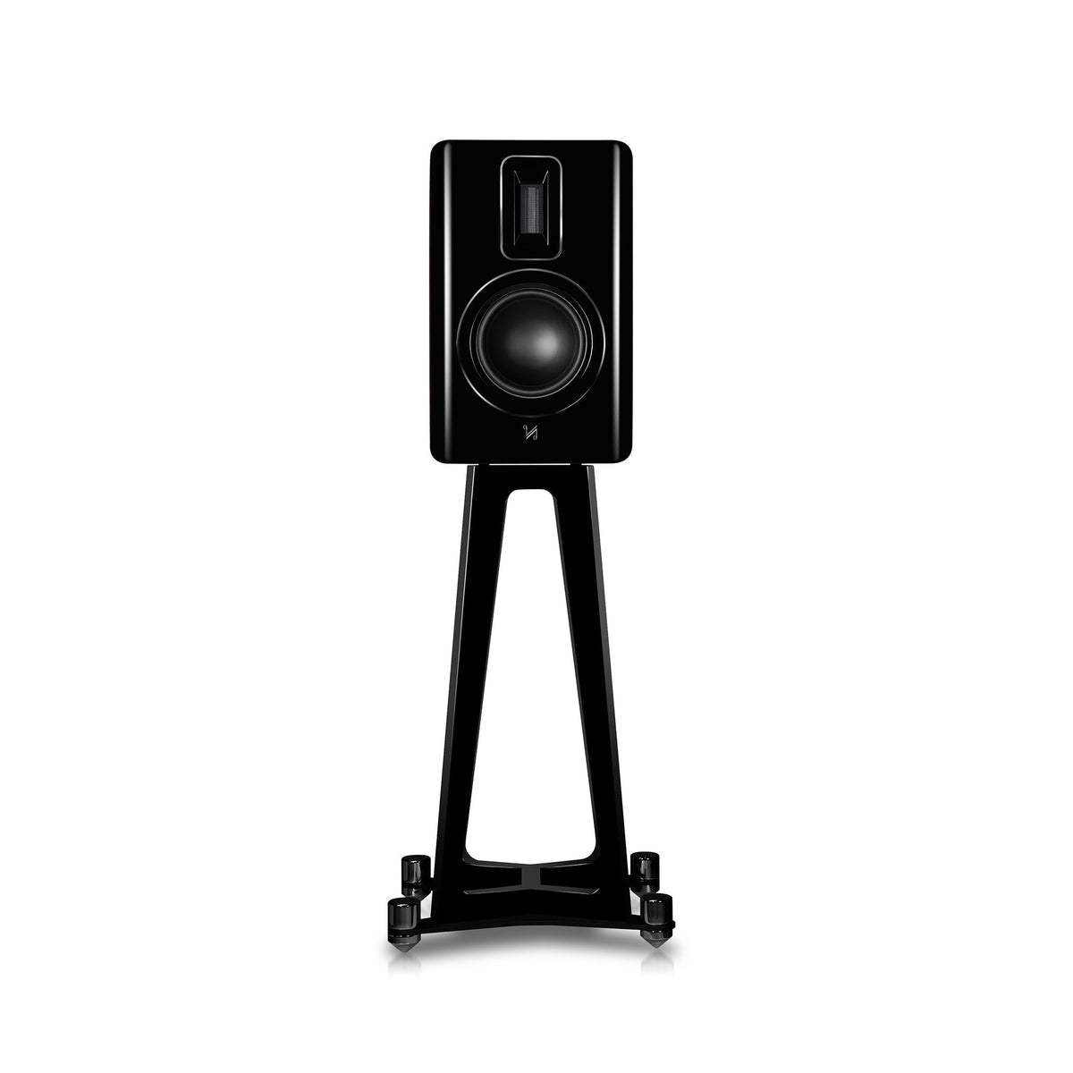 QUAD Revela 1 - Piano Black alternate three-quarter view