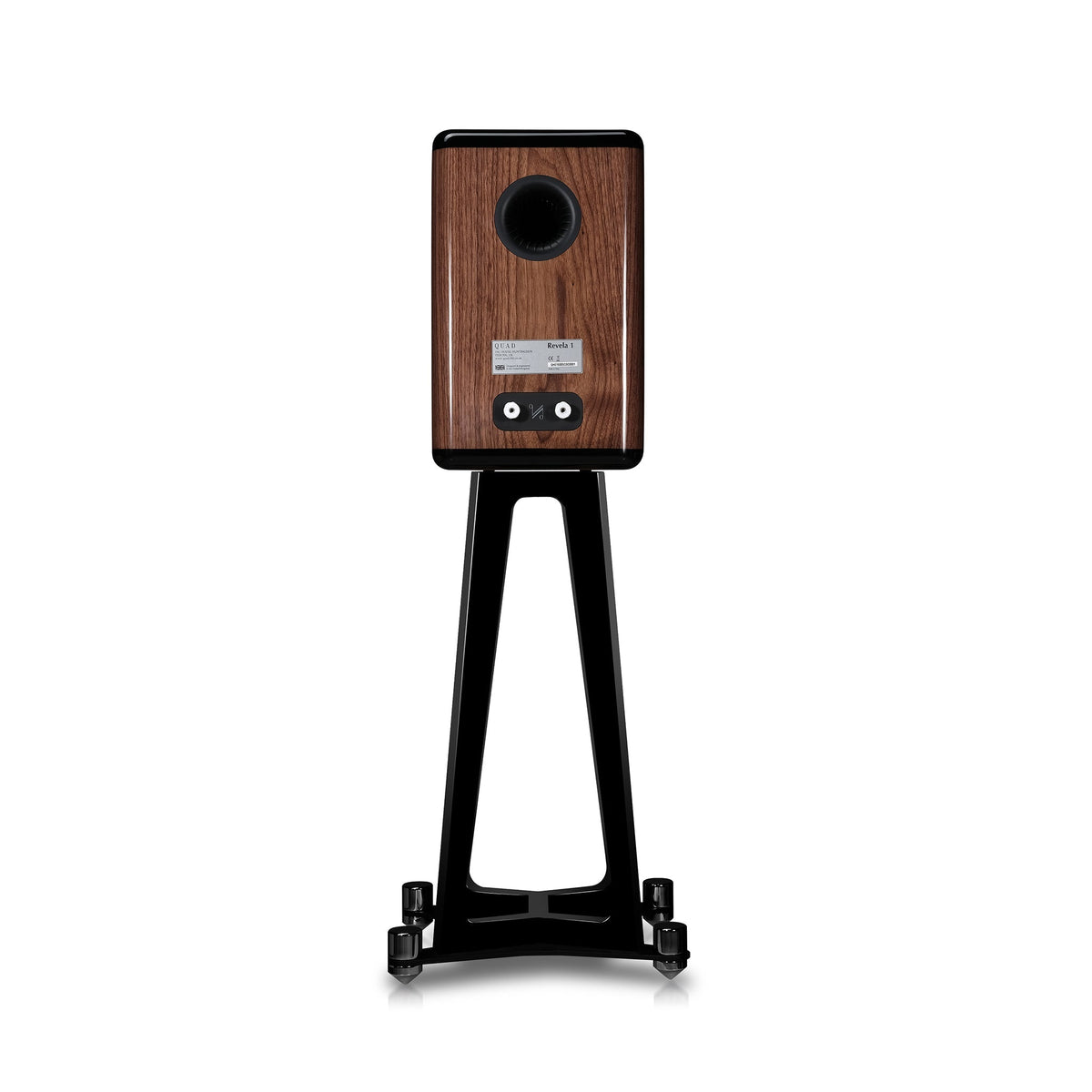 QUAD Revela 1 - Piano Walnut rear view
