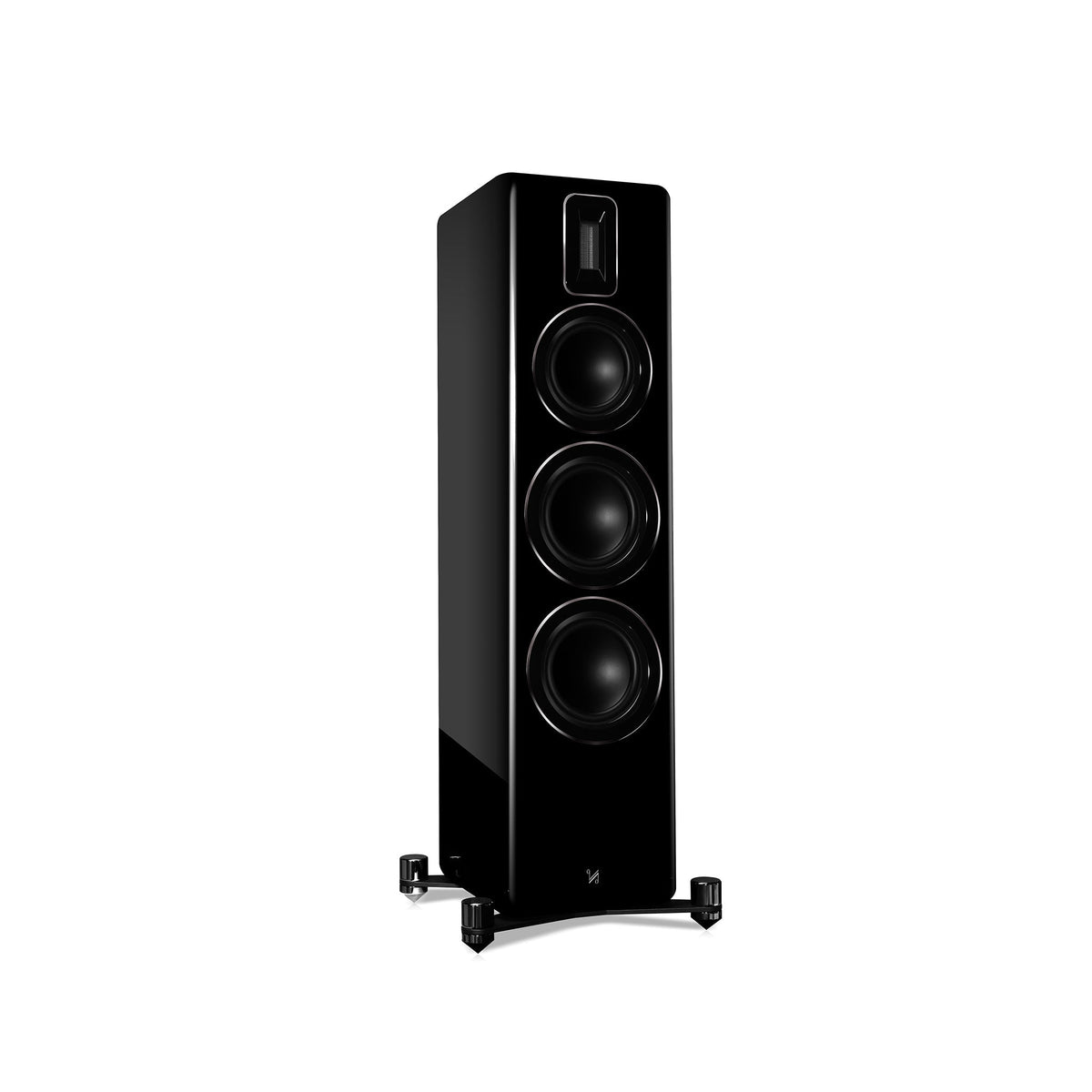 QUAD Revela 2 - Piano Black three-quarter view