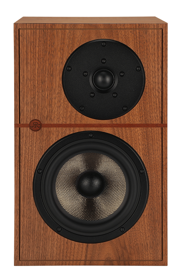 Revival Audio ATALANTE 3 bookshelf speaker in Walnut, straight front view