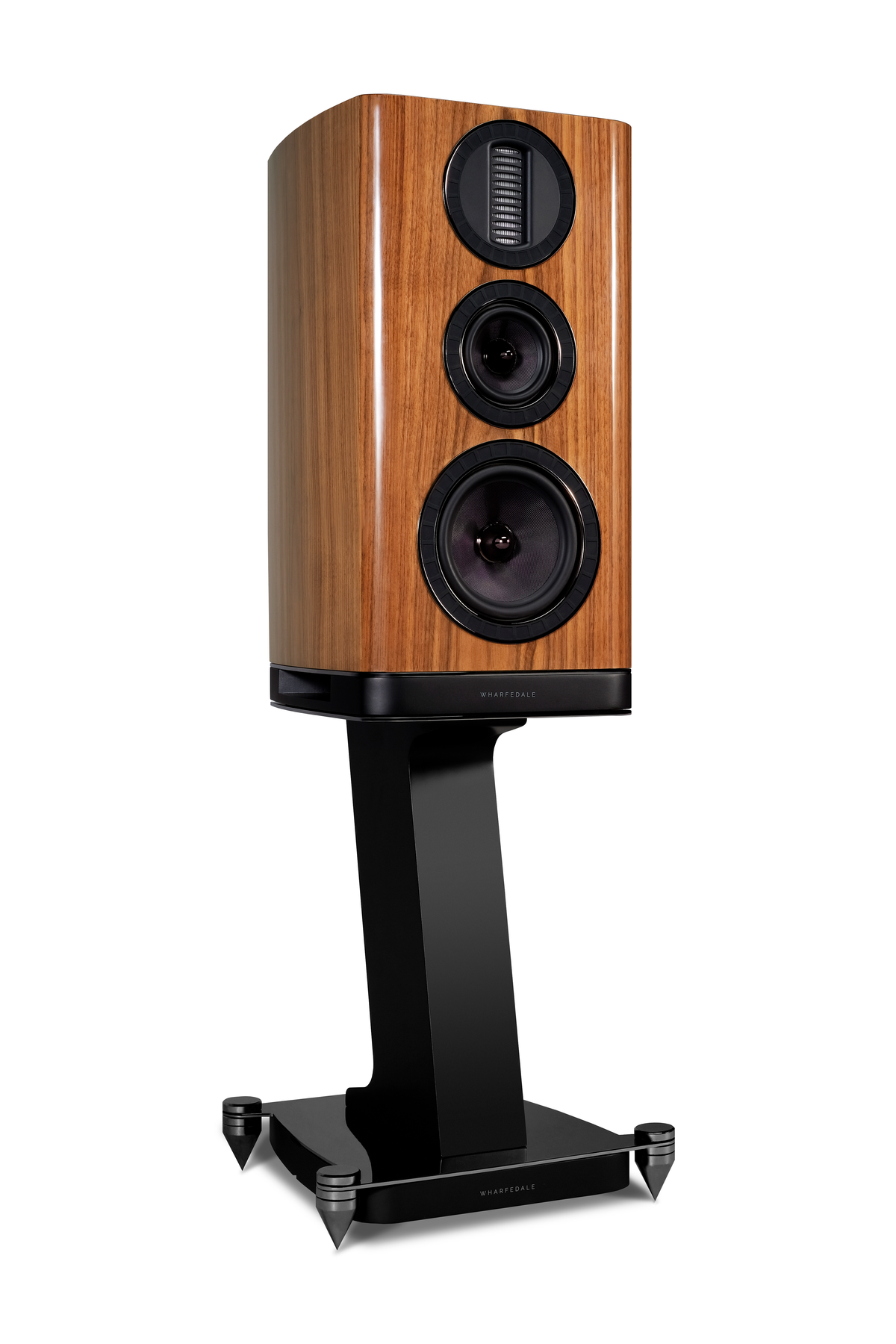 Wharfedale AURA 2 Loudspeakers in Hi-Gloss Walnut - official product view 4