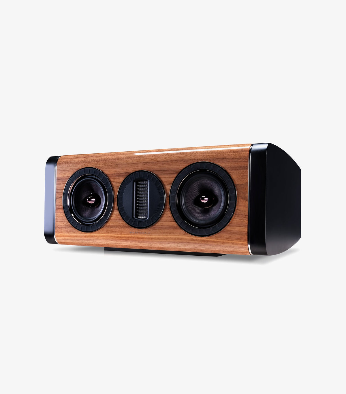 Wharfedale AURA C Centre Channel in Hi-Gloss Walnut - official product view 3