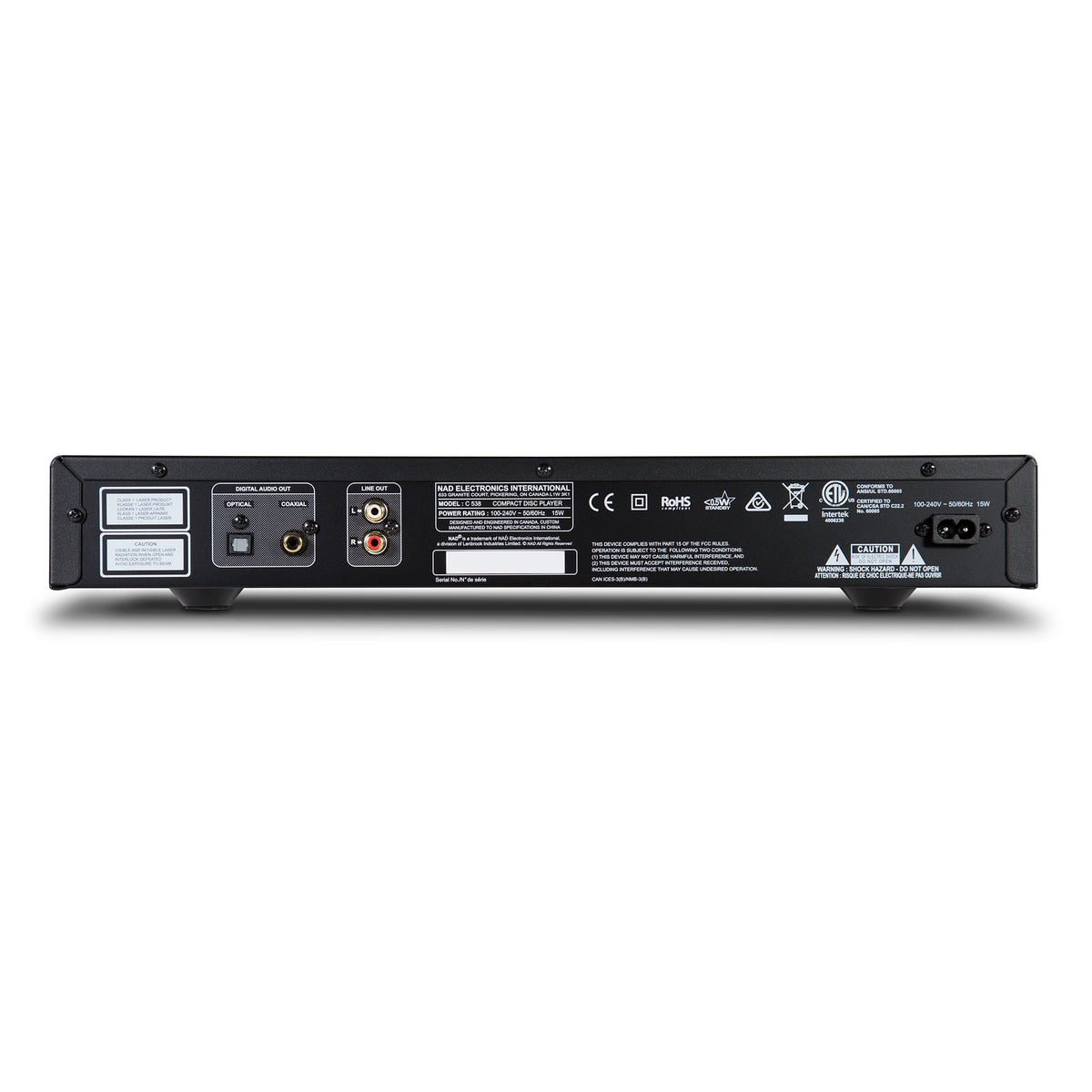 NAD C 538 CD Player - rear view