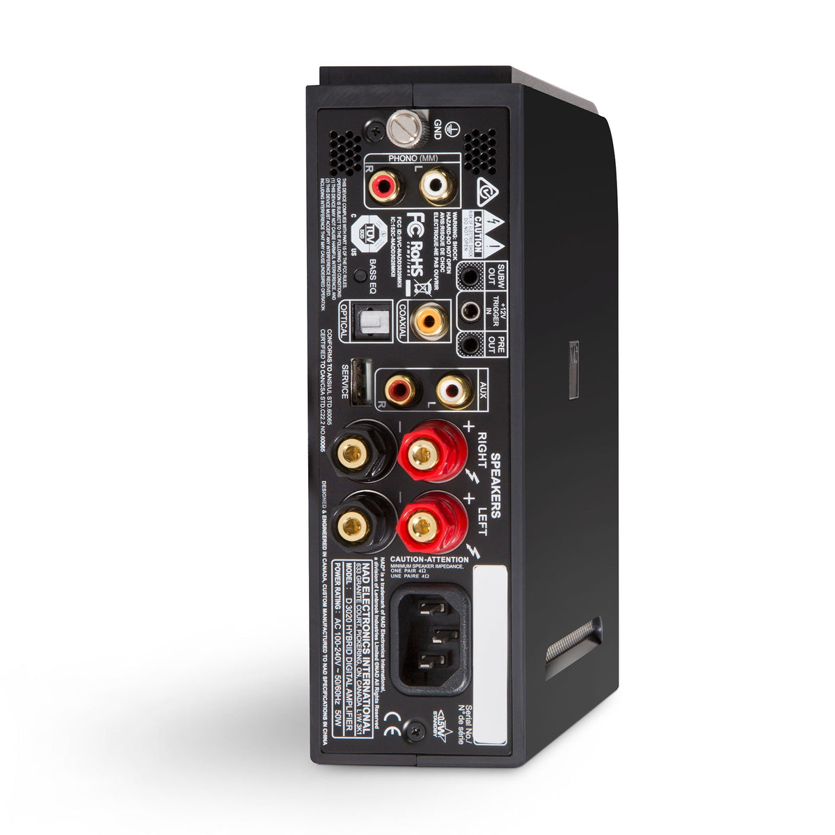 NAD D 3020 V2 - rear view