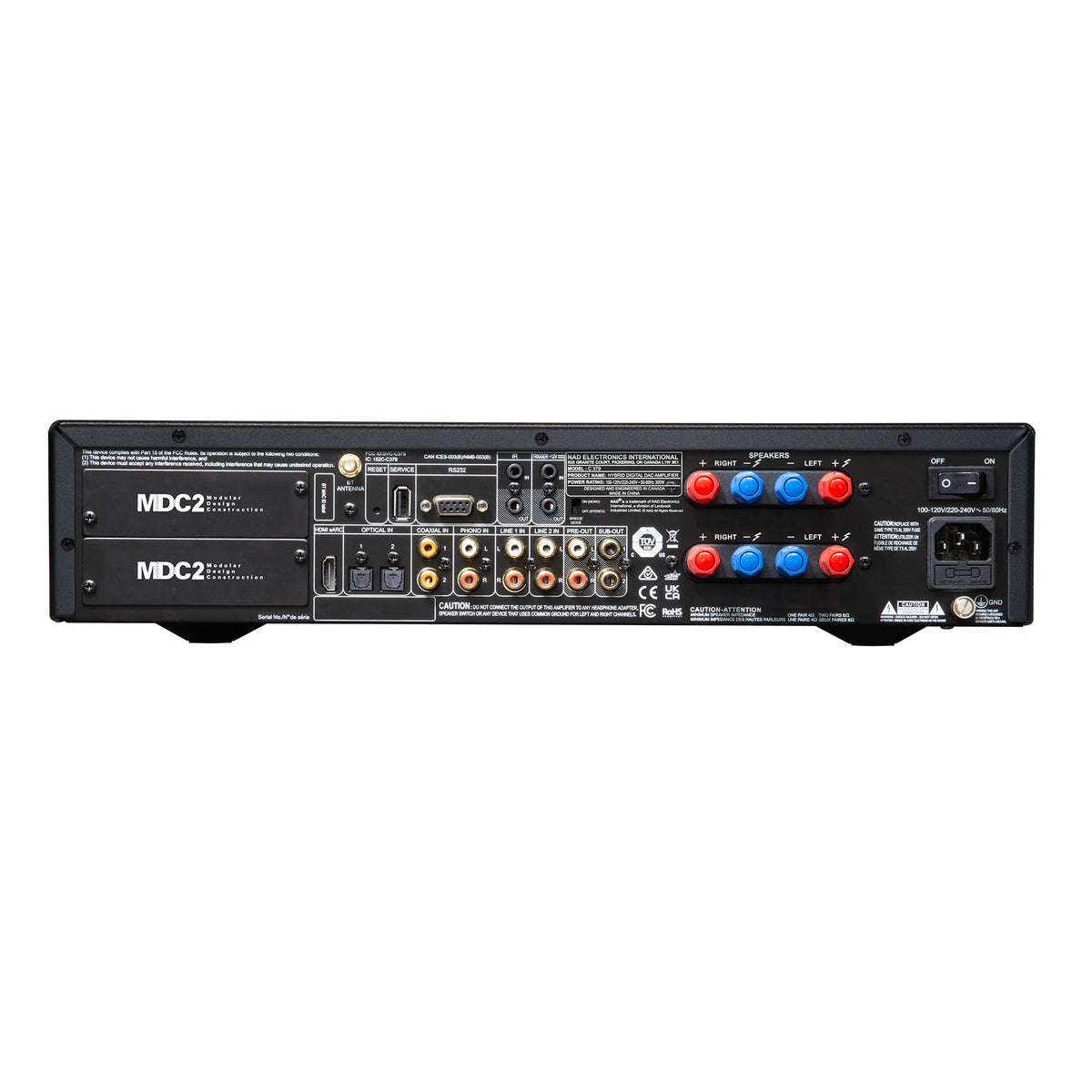 NAD C 379 HybridDigital DAC Amplifier - rear view