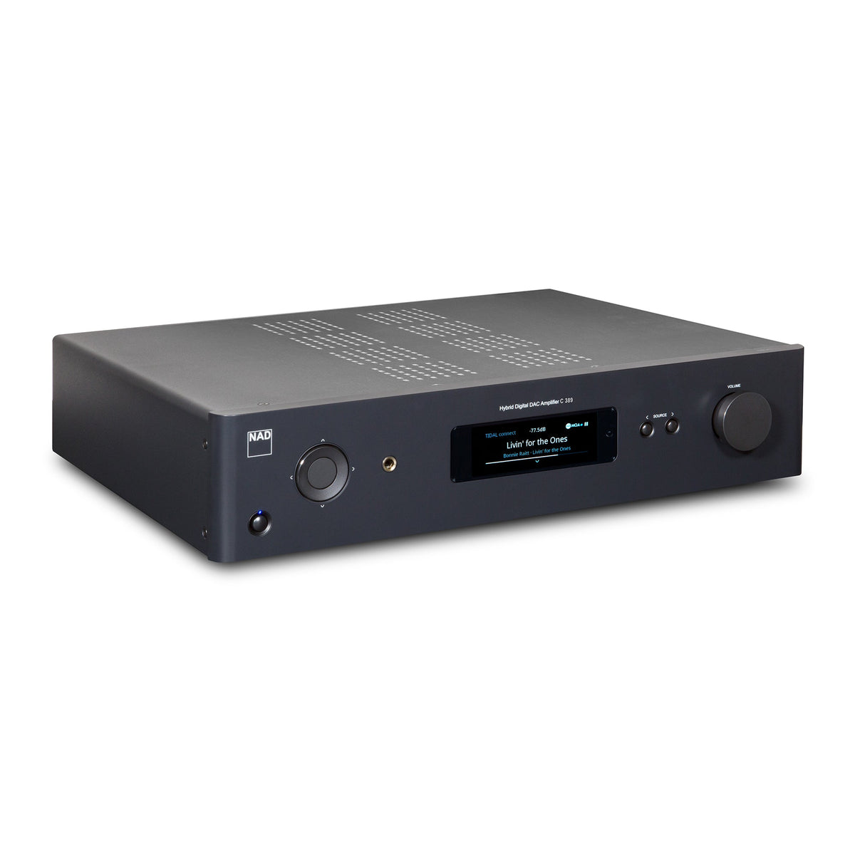 NAD C 389 HybridDigital DAC Amplifier - three-quarter view