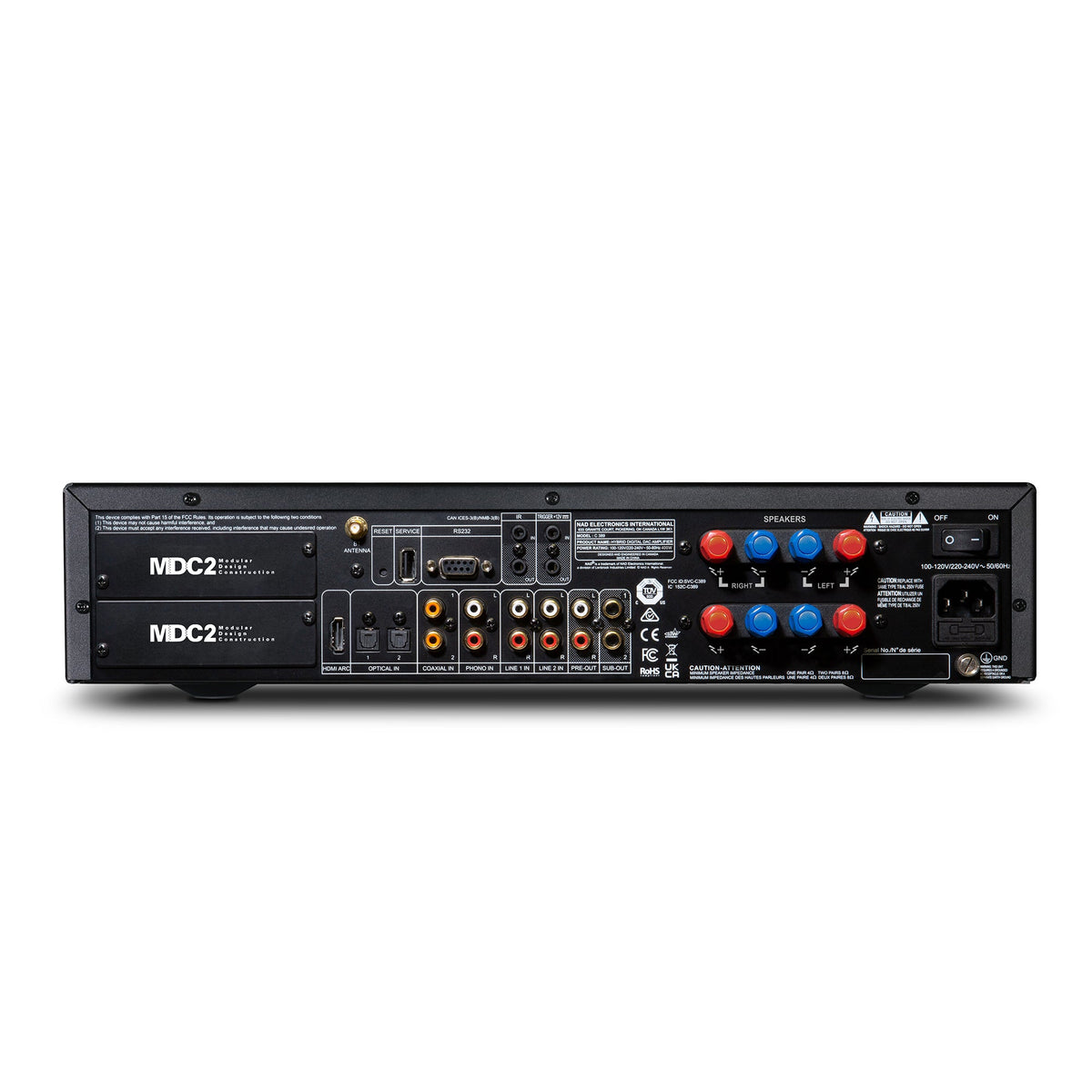 NAD C 389 HybridDigital DAC Amplifier - rear view