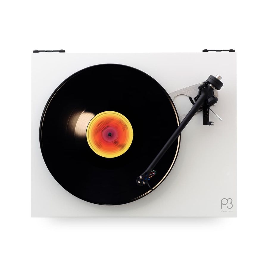 Rega Planar 3 turntable in White, full product view