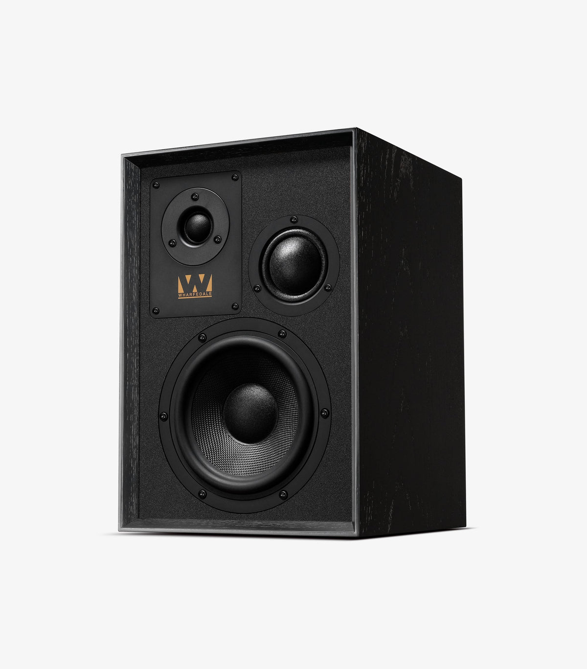 Wharfedale Super Denton Loudspeakers in Black Oak - official product view 3