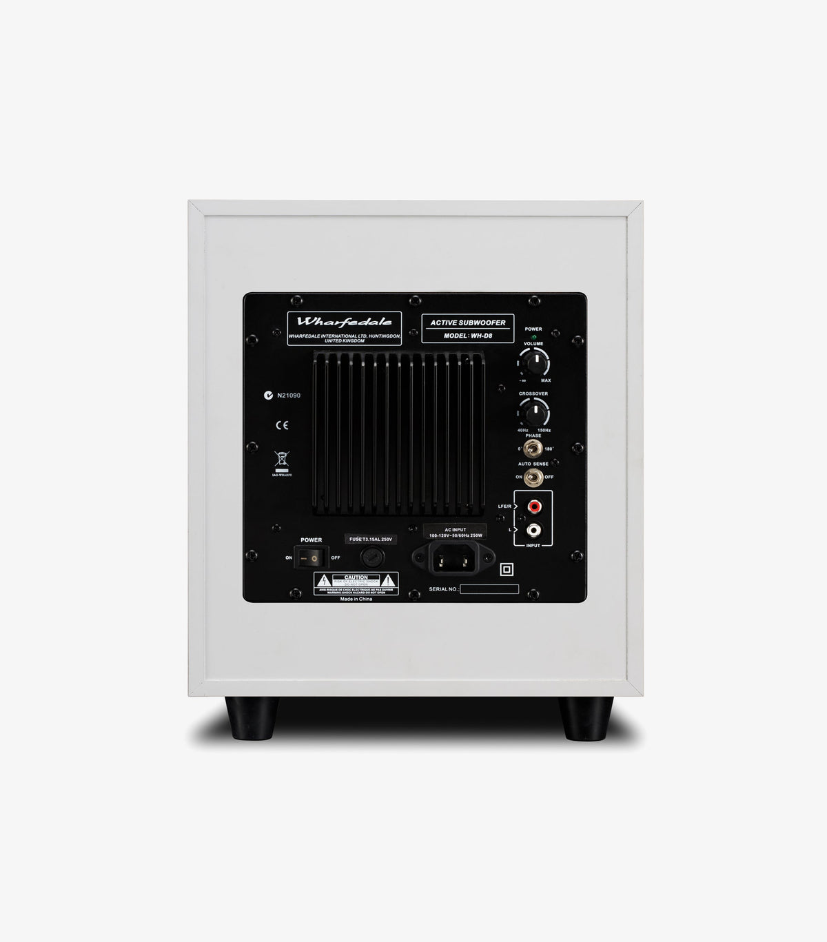 Wharfedale WH-D8 Powered Subwoofer in White - official product view 4
