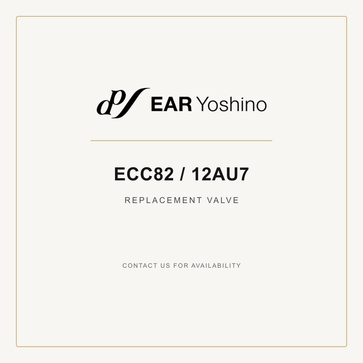 EAR Yoshino ECC82 / 12AU7 Replacement Valve identification card