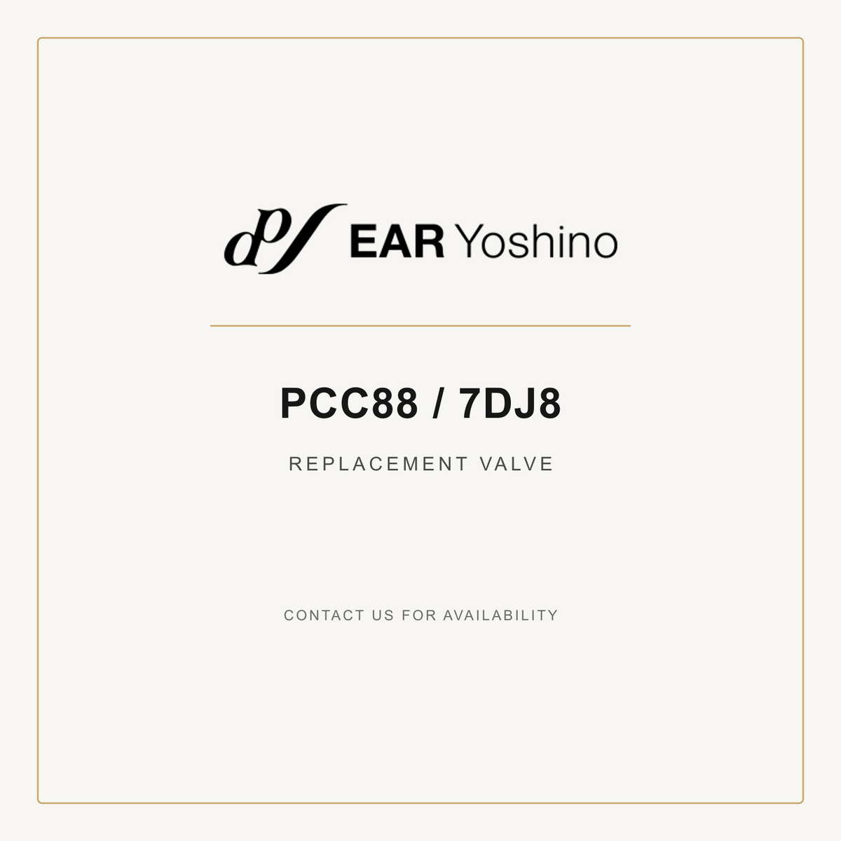 EAR Yoshino PCC88 / 7DJ8 Replacement Valve identification card