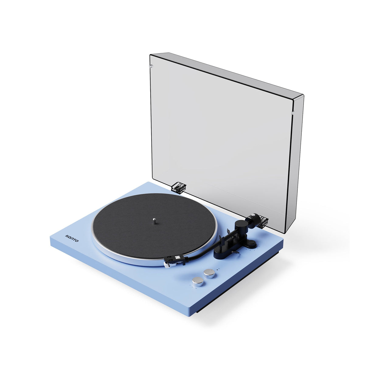 Included component: Kanto OBI3 G2 Belt-Drive Turntable — Ice Blue