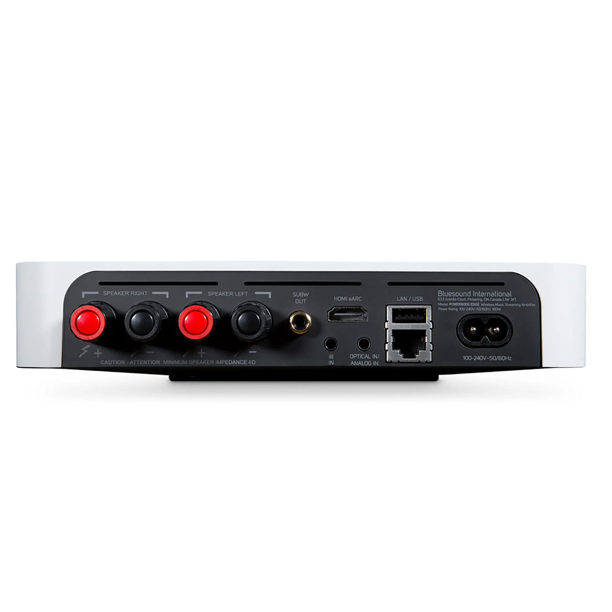 Bluesound POWERNODE EDGE - White rear view